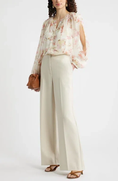 Nordstrom Split Sleeve Top In White