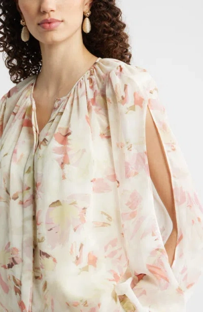 Nordstrom Split Sleeve Top In White