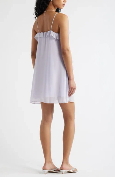 Open Edit Ruffle Chiffon Minidress In Multi
