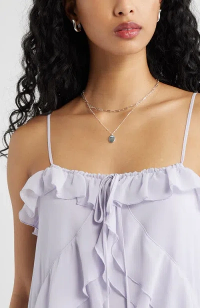 Open Edit Ruffle Chiffon Minidress In Multi