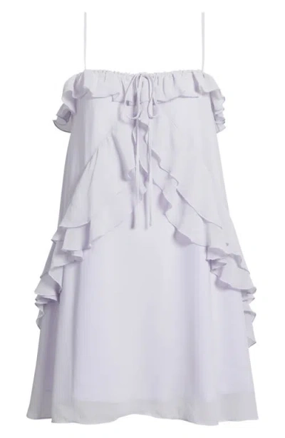 Open Edit Ruffle Chiffon Minidress In Multi