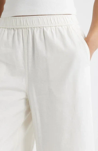 Open Edit Linen Blend Culottes In White