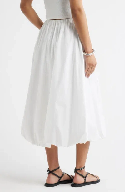 Open Edit Bubble Midi Skirt In White