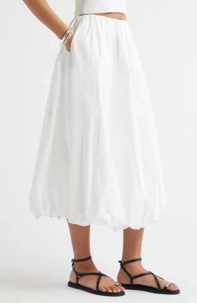 Open Edit Bubble Midi Skirt In White