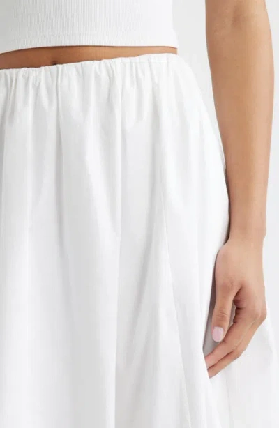 Open Edit Bubble Midi Skirt In White