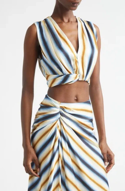 A.l.c . Brooklyn Stripe Crop Top In Multi