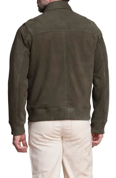 Bagatelle Suede Bomber Jacket In Multi