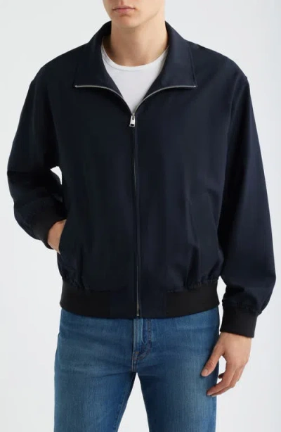 Frame Wool Zip Jacket In Blue