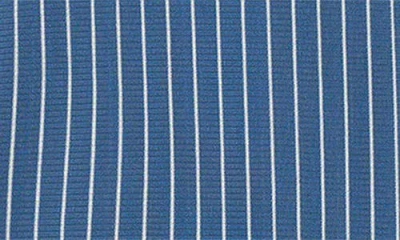 Tiny Tribe Rib Vertical Stripe T-shirt In Blue