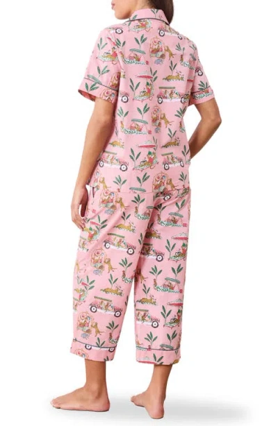 Printfresh Piped Organic Cotton Pajamas In Pink