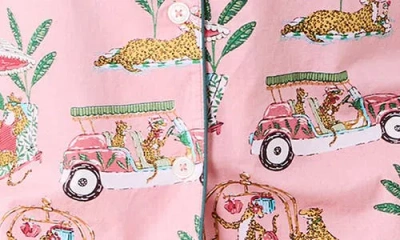 Printfresh Piped Organic Cotton Pajamas In Pink