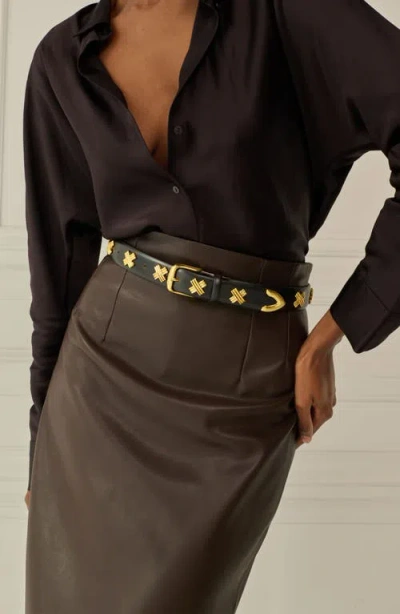 Aureum X-stud Belt In Pattern