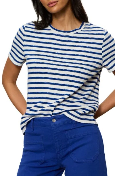Sanctuary Perfect Texture Stripe Tee In Blue