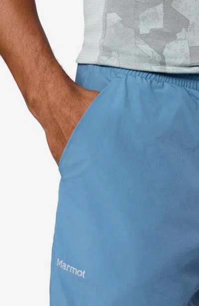 Marmot Unpaved Lined Active Drawstring Shorts In Blue