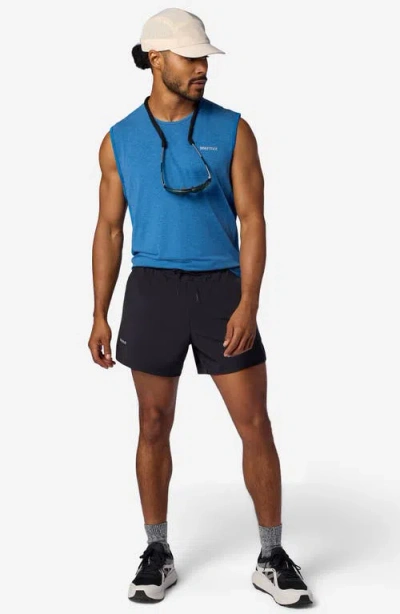 Marmot Unpaved Lined Active Drawstring Shorts In Black