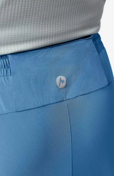 Marmot Unpaved Lined Active Drawstring Shorts In Blue