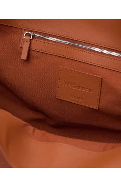 Mango Maxi Leather Shopper Bag In Orange