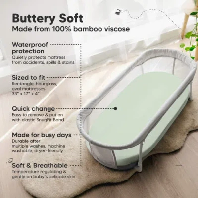 Keababies 2-pack Isla [protect+] Waterproof Bassinet Sheets In Multi