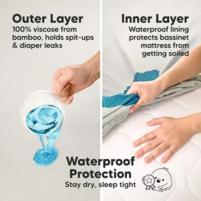 Keababies 2-pack Isla [protect+] Waterproof Bassinet Sheets In Multi