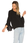 BLAQUE LABEL RUFFLE SLEEVE TOP,BQT587