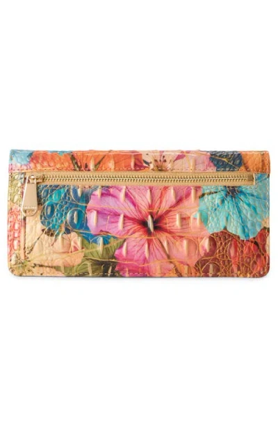 Brahmin Ady Croc Embossed Leather Wallet In Multi