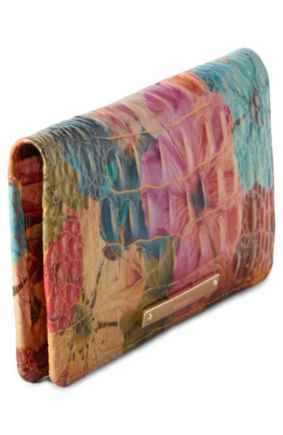 Brahmin Ady Croc Embossed Leather Wallet In Multi