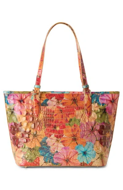 Brahmin Medium Asher Croc Embossed Leather Tote In Multi