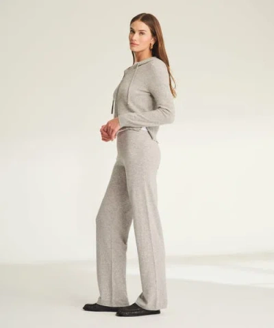 Naadam Signature Cashmere Cropped Zip Up Hoodie In Multi
