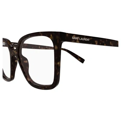 Saint Laurent Full Frame Glasses In Brown