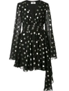 SAINT LAURENT POLKA DOT ASYMMETRIC DRESS,382018Y343H11771255