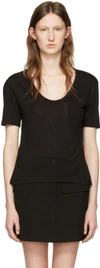 Alexander Wang T Alexanderwang.t Black Classic Cropped Pocket T-shirt