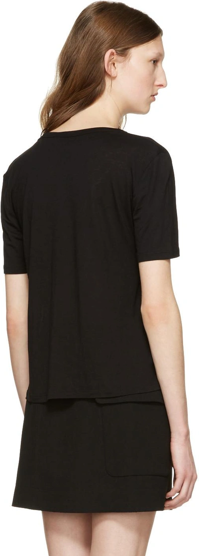 Shop Alexander Wang T Black Jersey Pocket T-shirt