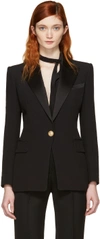 Balmain Black Classic Single-button Blazer