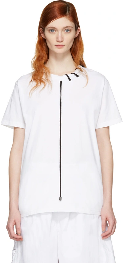 Craig Green Lace-up Cotton-jersey T-shirt In White