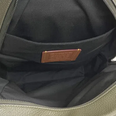 Pre-owned Coach Khaki Leather Backpack () In Brown