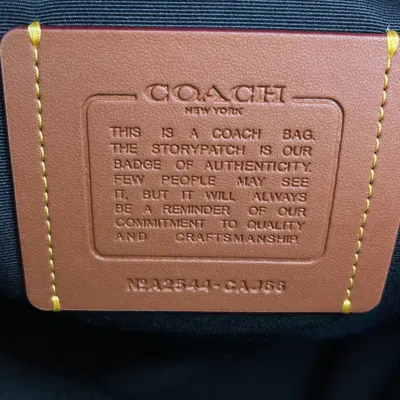 Pre-owned Coach Khaki Leather Backpack () In Brown