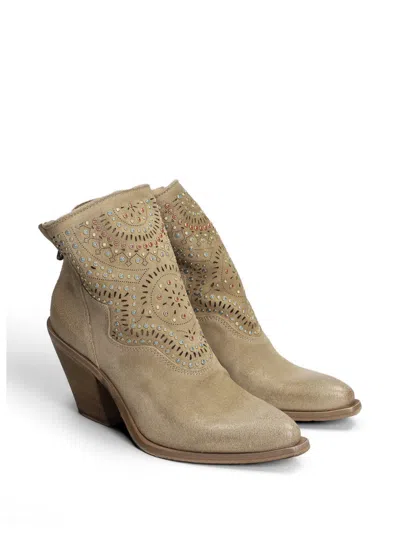 Metisse Suede Ankle Boots In Multi