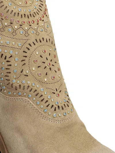 Metisse Suede Ankle Boots In Multi