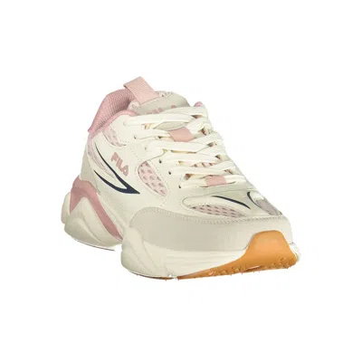 Fila White Polyester Athletic Sneakers In Multi
