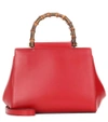 Gucci Nymphaea Leather Top Handle Bag In Red