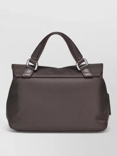 Zanellato Rectangular Handbag With Silver-tone Turn-lock Closure
