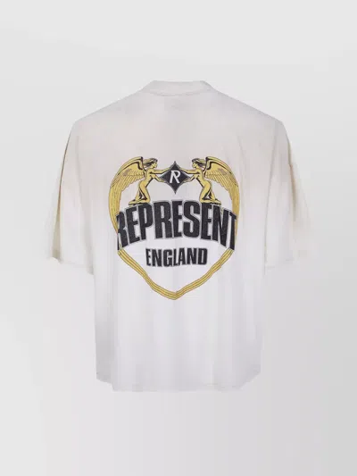 Represent Cotton T-shirt With Distressed Effect In White