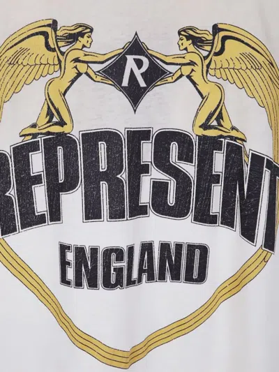 Represent Cotton T-shirt With Distressed Effect In White