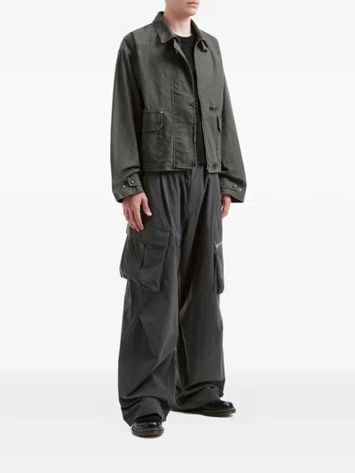 Five Cm Cargo-pocket Trousers In Gray