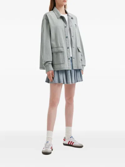 Chocoolate Striped Jacket In Gray