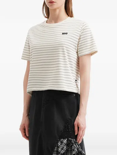 Izzue Striped T-shirt In White