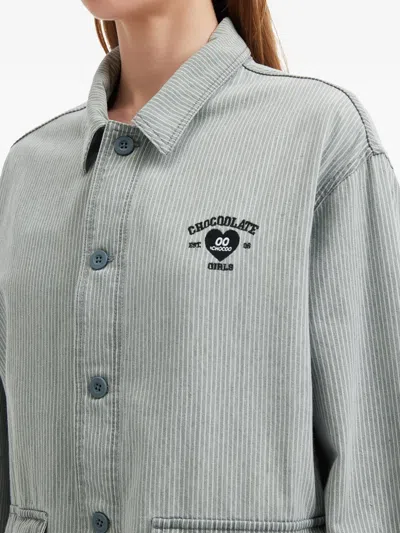 Chocoolate Striped Jacket In Gray