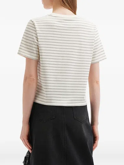 Izzue Striped T-shirt In White