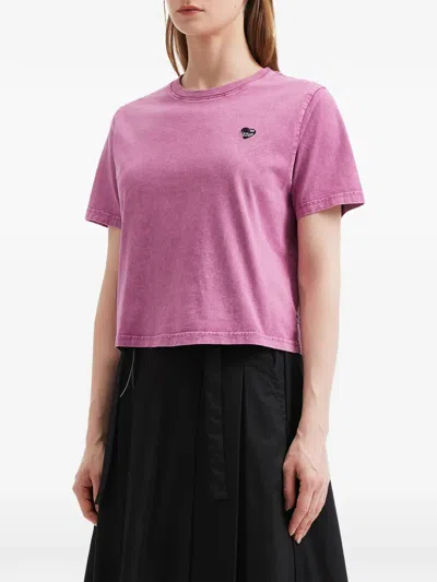 Izzue Patch T-shirt In Pink