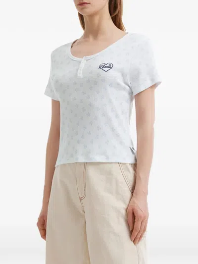 Chocoolate Pattern Logo T-shirt In White